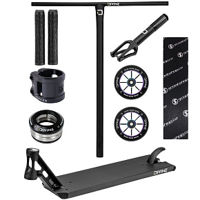 Stunt-Scooter Custom Divine Street 6" Schwarz