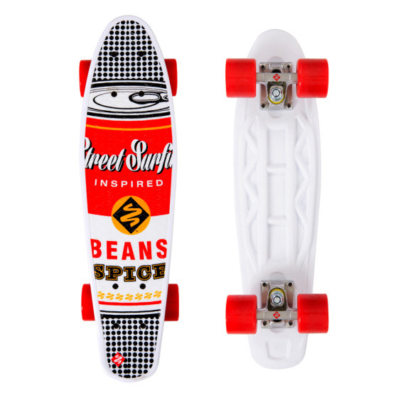 Straßensurfen Skateboard POP BOARD Black Dot Souper