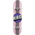 RAD Checker Stripe Skateboard Komplet (7.75"|Rosa/Schwarz)