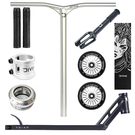 Freestyle-Scooter Custom Divine X Triad 495mm Voodoo Silber