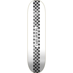 Heart Supply Check Stripe Skateboard Deck (8"|Weiß)