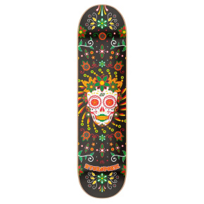 Hydroponischer mexikanischer Schädel 2.0 Skateboard Deck (8.25"|Schwarze Catrina)