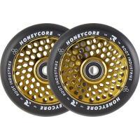 Root Industries Honeycore Rollen schwarz 110mm 2 Stück gold