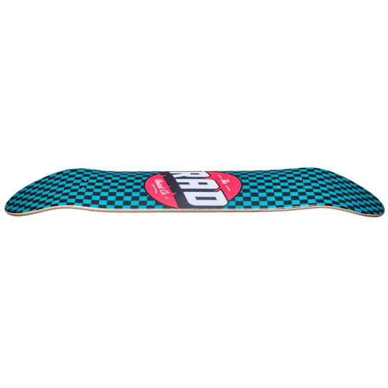 RAD Checker Skateboard Deck (7.75"|Schwarz/Türkis)