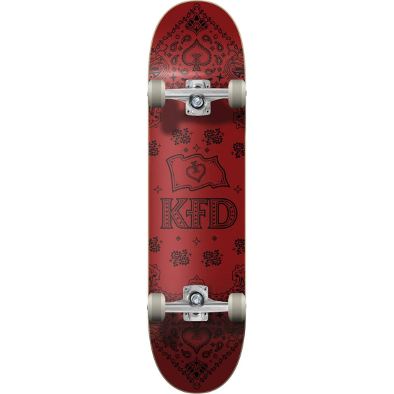 KFD Bandana Skateboard Komplett (7.75"|Crimson)