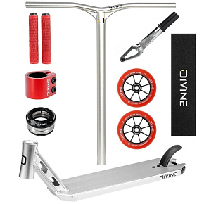Freestyle Scooter Custom Divine Park ALU Silber/Rot