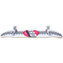 RAD Checker Stripe Skateboard Komplet (7.75"|Weiß)