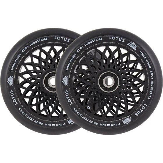 Root Industries Lotus Rollen 110x30mm schwarz 2 Stück