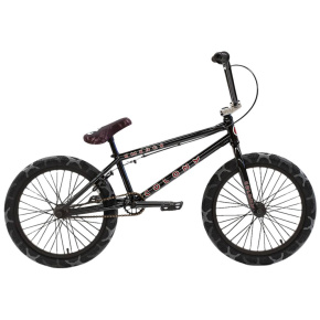 Colony Emerge 20" 2021 Freestyle BMX Fahrrad (20.75" | Glanzschwarz / Graue Tarnreifen)