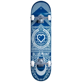 Skateboard Blueprint Home Heart 8" blau