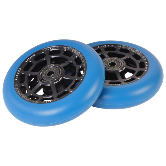 UrbanArtt Civic Rollen 125x30mm Schwarz/Arktisblau 2 Stück