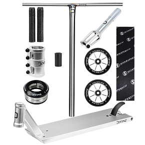 Stunt-Scooter Custom Divine Street 6" 560 mm silber