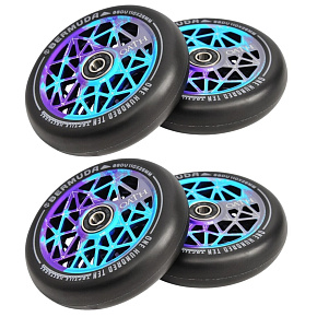 Verpackung 1+1 Rollen Oath Bermuda 110mm Blau/Lila/Titanium 4 Stück