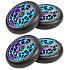 Verpackung 1+1 Rollen Oath Bermuda 110mm Blau/Lila/Titanium 4 Stück