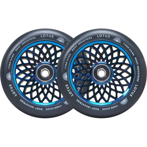 Root Lotus Rollen 110x24mm Blu-ray/Schwarz 2 Stk.