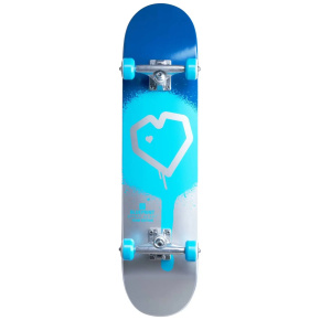 Blueprint Spray Heart V2 Skateboard Komplett (7.75"|Blau/Silber)