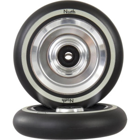 North Fullcore Rad für Roller (30mm|Silber/Schwarz Pu)