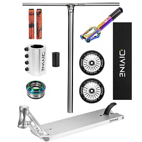 Freestyle-Scooter Custom Divine Street 6" 580 mm silber