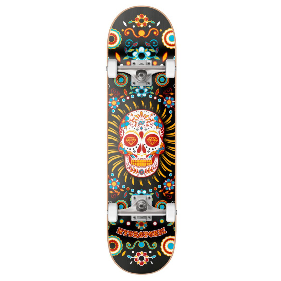 Skateboard Hydroponic Mexican 8.125" Schwarzer Schädel