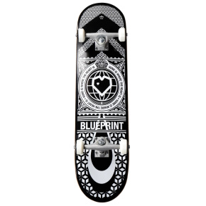 Blueprint Home Heart Skateboard Komplet (8"|Schwarz/Weiß)