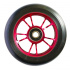 Stumpf 10 Speichen 100 mm schwarz rotes Rad