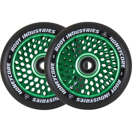 Root Industries Honeycore Rollen schwarz 110mm 2 Stück grün