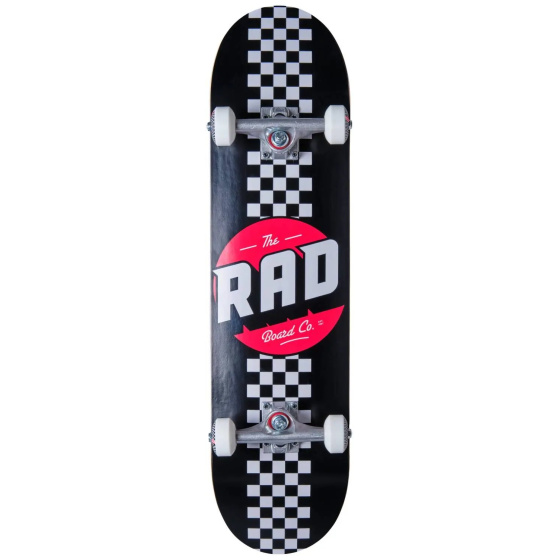 RAD Checker Stripe Skateboard Komplett (8"|Schwarz)