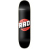 RAD Solid Logo Skateboard Deck (8.25"|Schwarz/Rot)