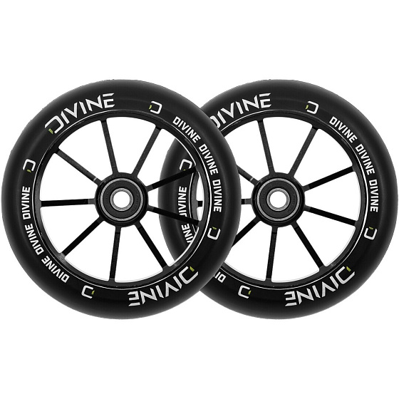Verpackung 1+1 Räder Divine 120 mm schwarz 2 Stk.