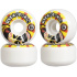 Hydroponischer mexikanischer Schädel 2.0 Skateboard-Rollen 4er-Set (54mm|Weiß/Orange)
