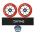 Set 2 Stück Divine Rollen 110 mm Spoked rot + Divine Griptape + Divine Headset