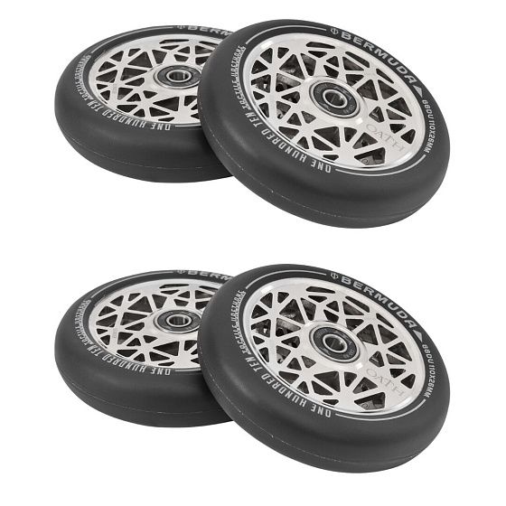 1+1 Pack Oath Bermuda Rollen 110mm Neo Silber 4 Stück