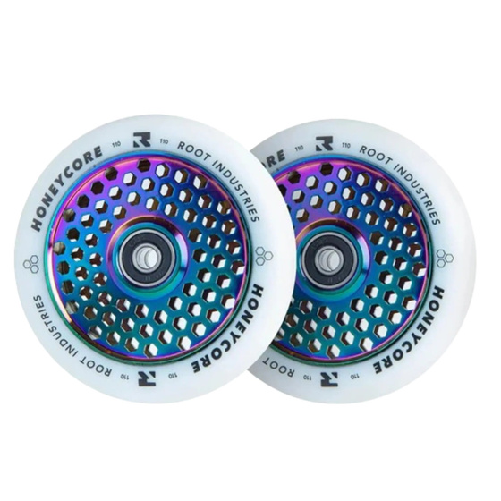 Root Industries Honeycore White 110mm Rollen 2 Stück Neochrome