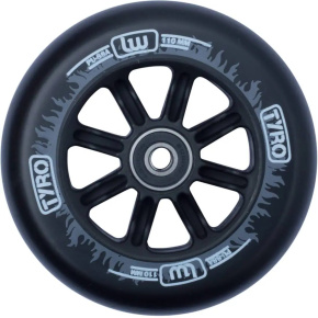 Longway Tyro Nylon Core 110mm Schwarz/Weiß Flamme Rad