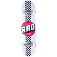 RAD Checker Stripe Skateboard Komplet (7.75"|Weiß)