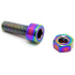 TLC Titanium BMX Sattelstützenklemme Schraube und Mutter (Regenbogen)