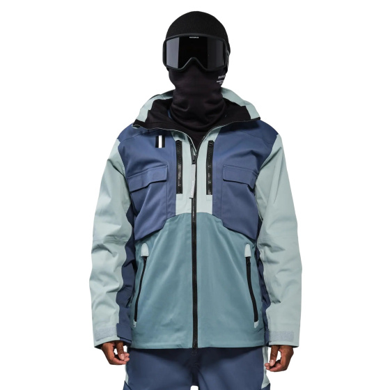 Whitespace 2L Cargo Isolierte Jacke (M|Slate Blue)