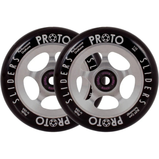 Proto Slider Rollen 110mm Schwarz auf Roh 2 Stück