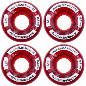 Supreme Rollers Quad Kolečka 4-Balení (62mm|Červená) Supreme Rollers Quad Kolečka 4-Balení (62mm|Červená)