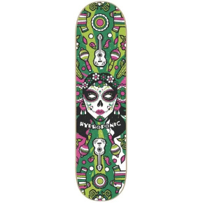 Hydroponischer mexikanischer Schädel 2.0 Skateboard Deck (8"|Grüne Catrina)