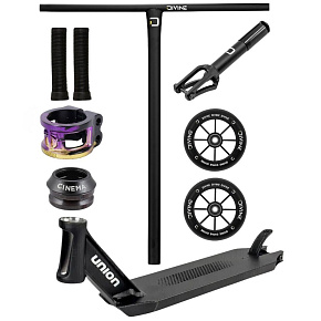 Stunt-Scooter Custom Divine X Union HoneyComb 490 mm Schwarz/Neochrome Stunt-Scooter Custom Divine X Union HoneyComb 490 mm Schwarz/Neochrome