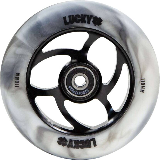 Lucky Torsion Rolle 110mm Schwarz/Weiß Swirl
