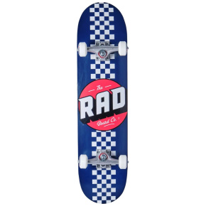 RAD Checker Stripe Skateboard Komplet (7.75"|Marineblau)