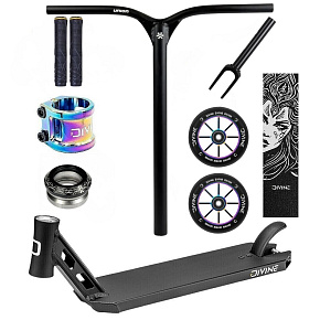 Freestyle-Scooter Custom Divine Park ALU Schwarz/Neochrome
