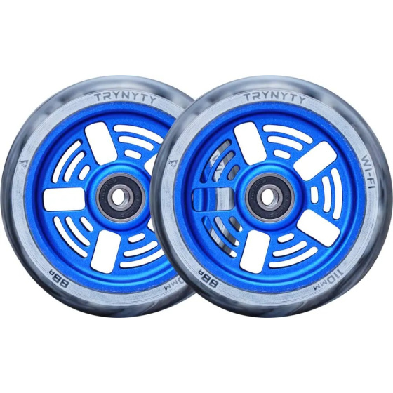Trynyty Wi-Fi Rollen 110mm blau 2 Stück