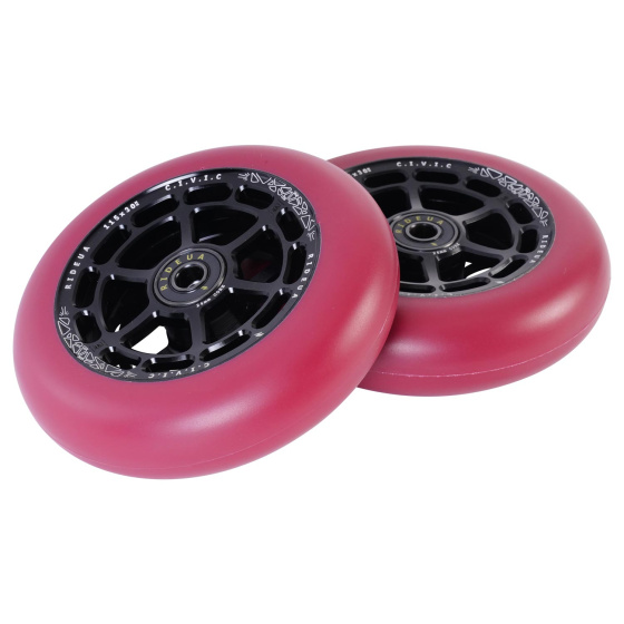 UrbanArtt Civic Rollen 115x30mm Schwarz/Herbstrot 2 Stück