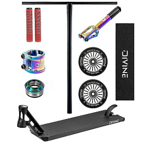 Freestyle-Scooter Custom Divine Street 6" 580 mm Forget Schwarz