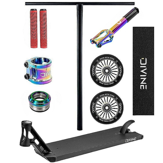 Freestyle-Scooter Custom Divine Street 6" 580 mm Forget Schwarz