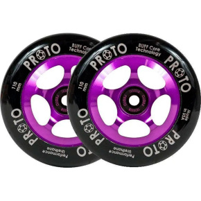 Proto Spoked Sliders Kolečka Na Freestyle Koloběžku 2-Balení (110mm|Black On Purple)