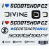 Liste der Aufkleber Scootshop.cz X Divine S